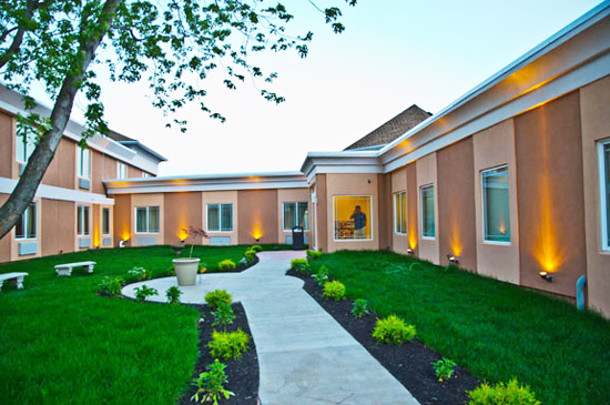 Aashram Hotel by Niagara River in Niagara Falls, New York, United States