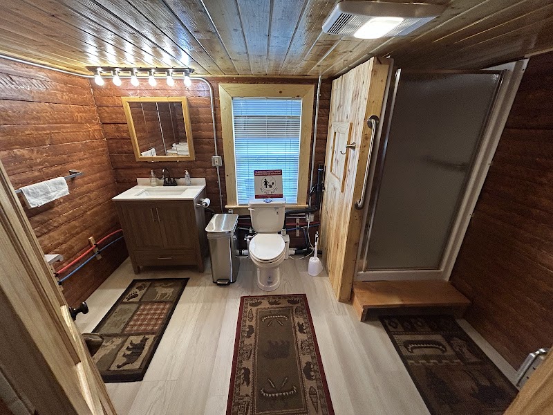 Alaska Log Cabins on the Pond in Fairbanks, Alaska, United States