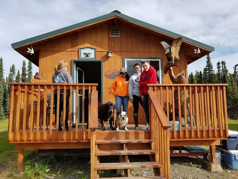 Alaska Moose and Spruce Cabins in Soldotna, Alaska, United States