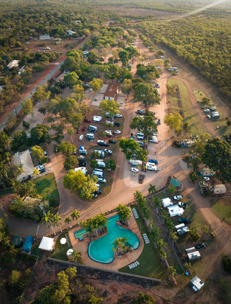 Broome Caravan Park in Broome, Australia